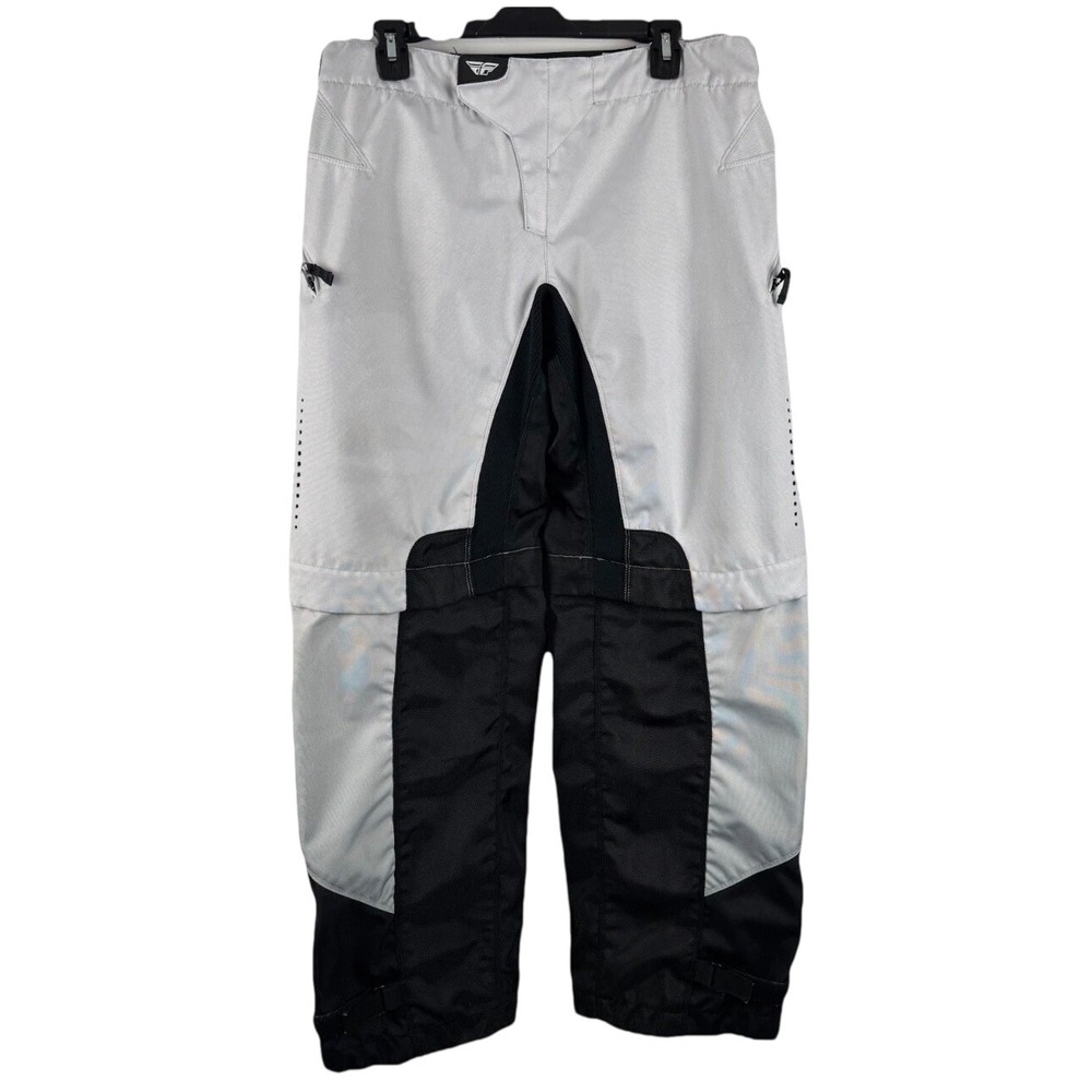 Fly Racing Over The‎ Boot Pant Women 11/12 Silver Black Convertible Motocross MX